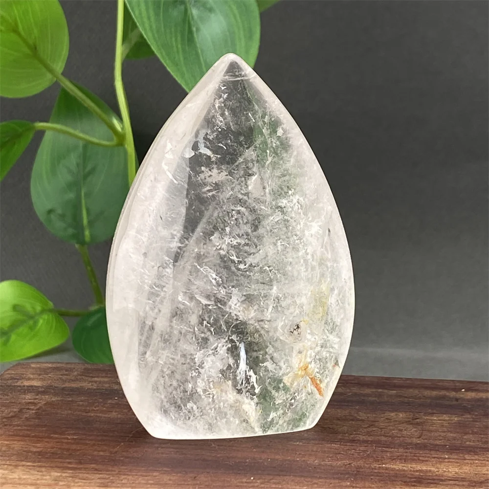 

Natural High-quality White Crystal Aura Ornaments Hand-polished And Polished Healing Torch Free-form Home Decoration