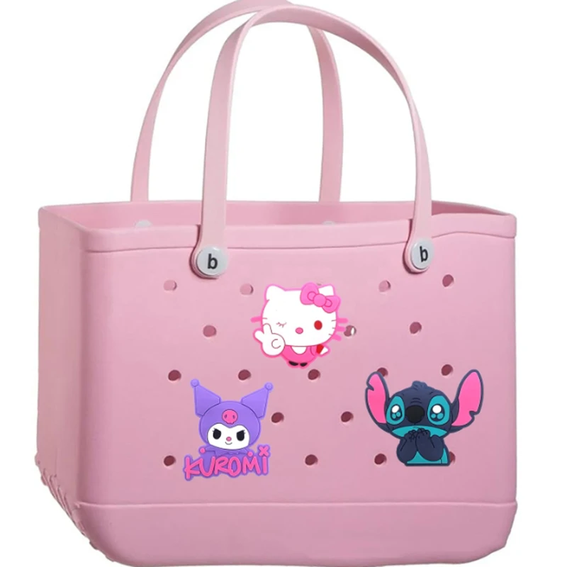 Miniso Sanrio Silicone Insert Bag, Hello Kitty Kuromi Encantos, Acessórios para Goog Bag, Simply Southern Bag, Original, Todos os modelos