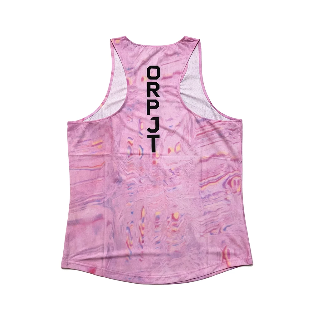 Men Running Singlet Breathable Quick Dry Marathon Athletic Sleeveless Tank Top