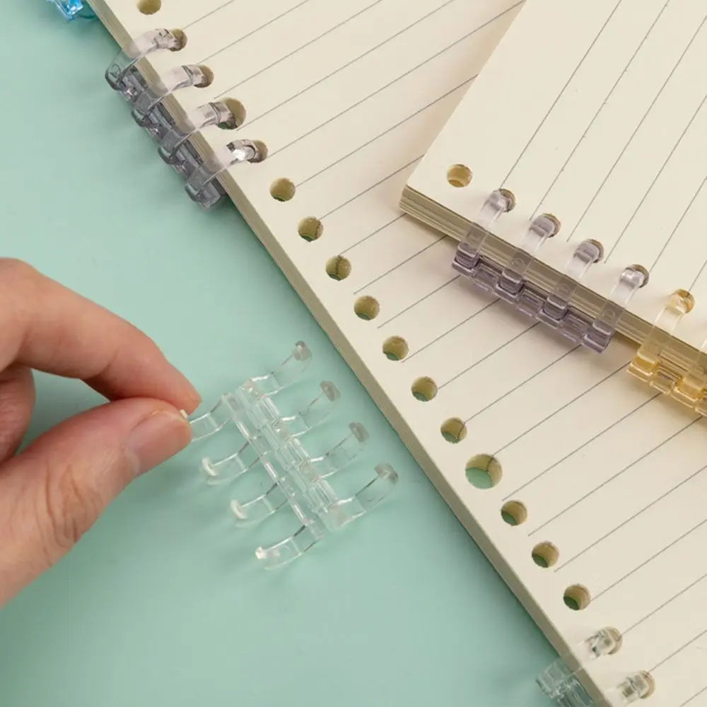 10PCS Colorful DIY Round Circle Photo Album Expansion Discs Ring 4-Ring Book Rings Binding Spines Combs Loose Leaf Binder