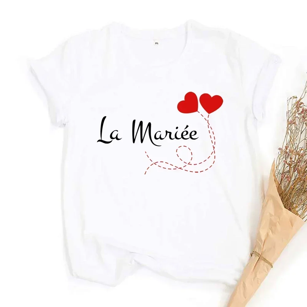 T-shirts graphiques Y2K pour femmes, tenues de mariage, hauts pour témoinnes et demoiselles d'honneur, vêtements 4399