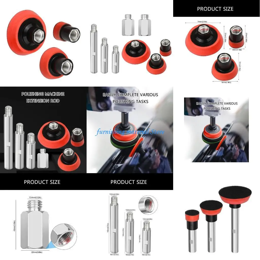 

Y5GD Angles Grinder Extension shafts Connecting Rod Angles Grinder Attachments Adjustable Grinder 14/16mm Thread Adapter Rod