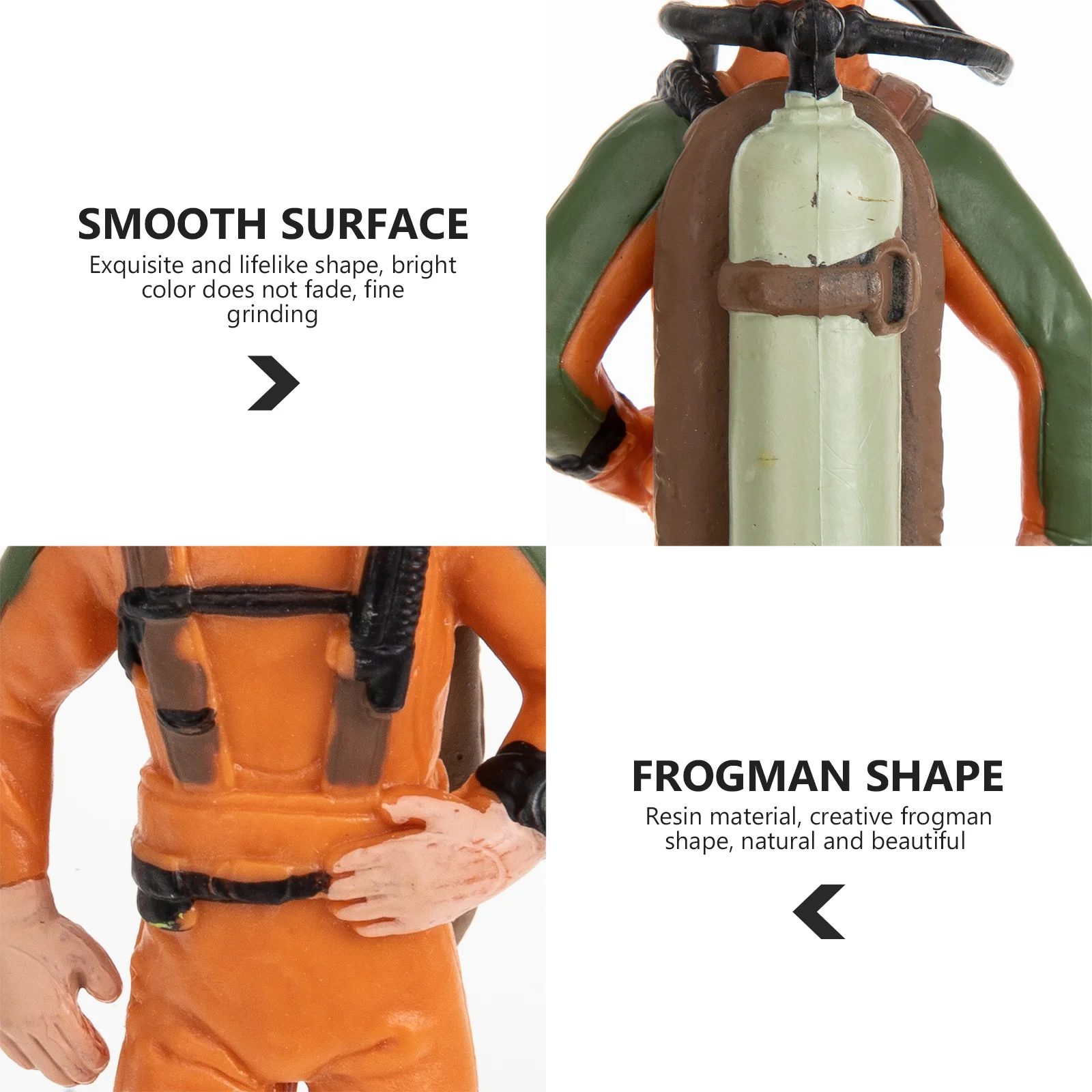 

Fish Tank Resin Diver Realistic Simulation Durable Aquarium Landscaping Adornment Natural Underwater Decoration