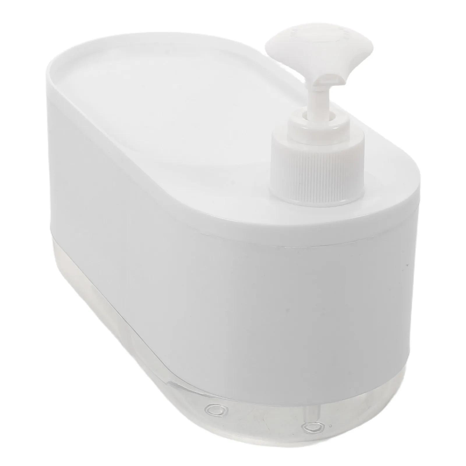 

Kitchen Soap Dispenser Refillable Liquid Hand Pump Leakproof Dish Soap Holder Plastic Sponge Organizer for Countertop Bathroom