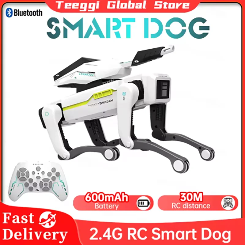 

Hot New Electric RC Intelligent Robot Dog with Clip Multifunction RC Mechanical Dog Educational Toy Bionic Smart Robot Toy Gift