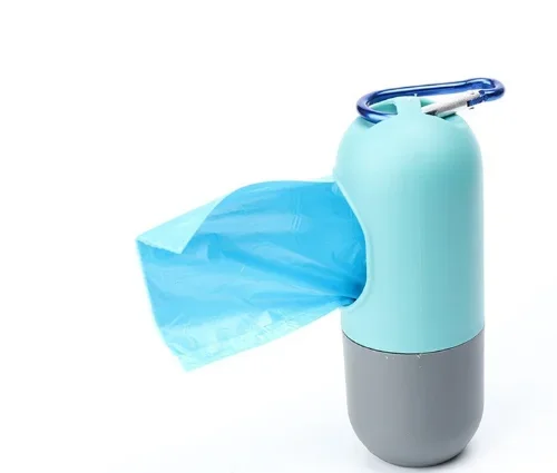 Portable Dog Waste Bag Dispenser - Outdoor LED Hanging Stora