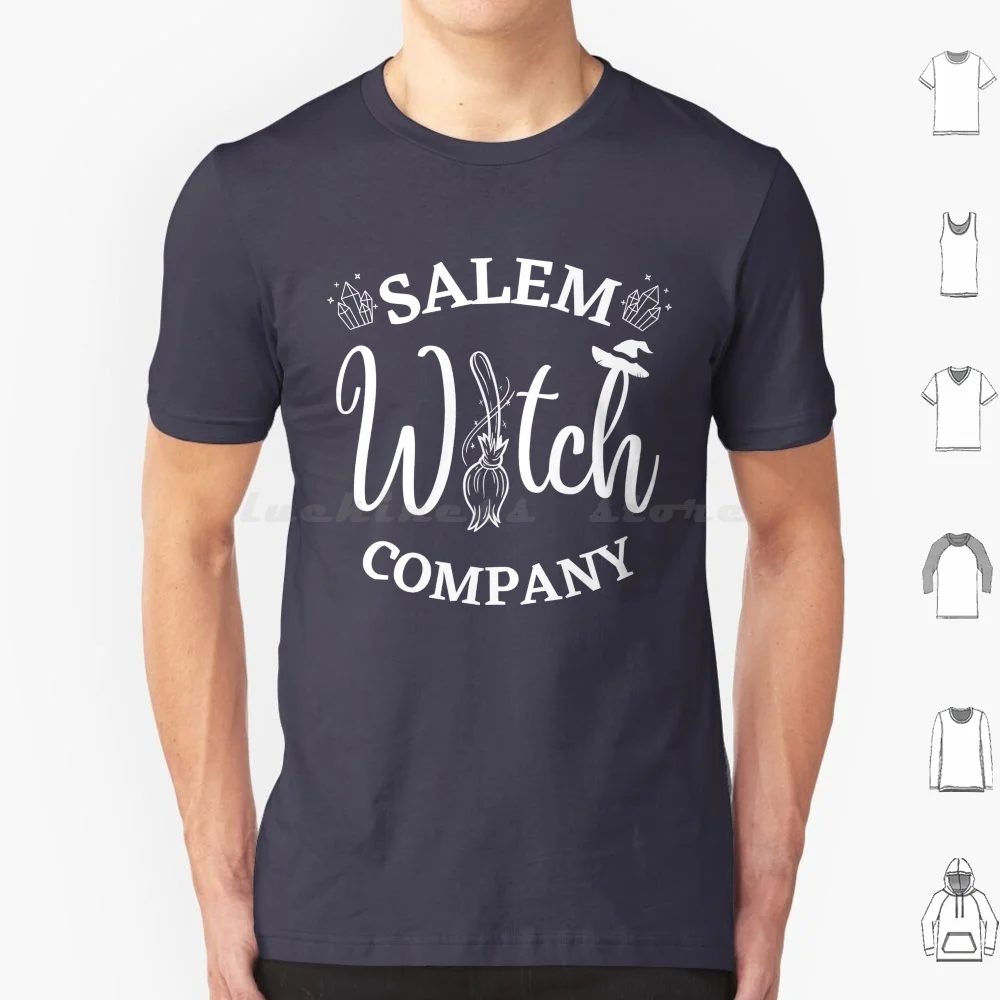 Salem Witch Company ( Halloween Witch ) T Shirt Big Size 100% Cotton Halloween Witch Salem Broom Salem Broom Company Broomstick