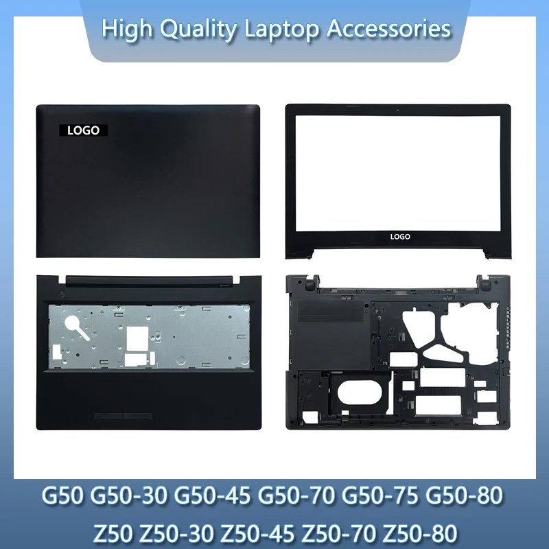 Untuk Lenovo G50 G50-30 G50-45 G50-70 G50-75 G50-80 Z50 Z50-30 Z50-45 Z50-70 LCD penutup belakang/Bezel depan/casing bagian atas/bawah