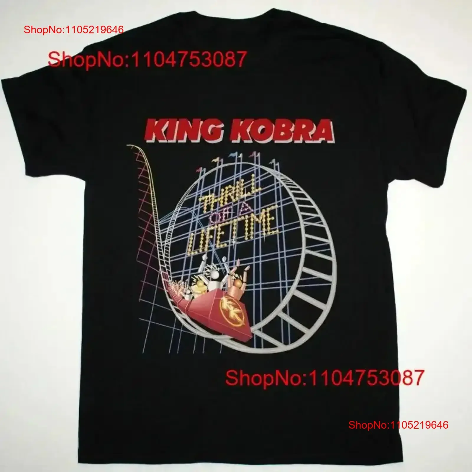 KING KOBRA THRILL OF A LIFETIME 1986 T Shirt BL1183 vintage Washed graphic fashion Versatile Soft Stylish Casual vintage