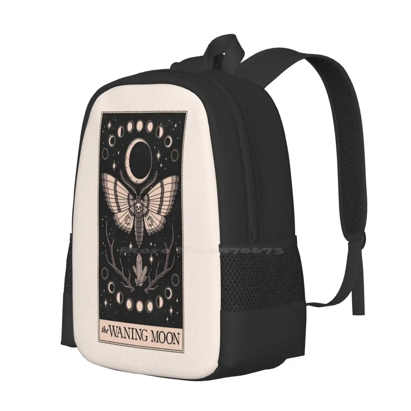 The Waning Moon Hot Sale Backpack Fashion Bags Magical Spell New Age Witchcraft Witches Yoga Pop Culture Typography Mystical