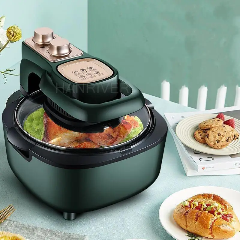 مقلاة هوائية مرئية سعة كبيرة آلة بطاطس مقلية ذكية مقلاة كهربائية منزلية متعددة الوظائف 6L 220 فولت