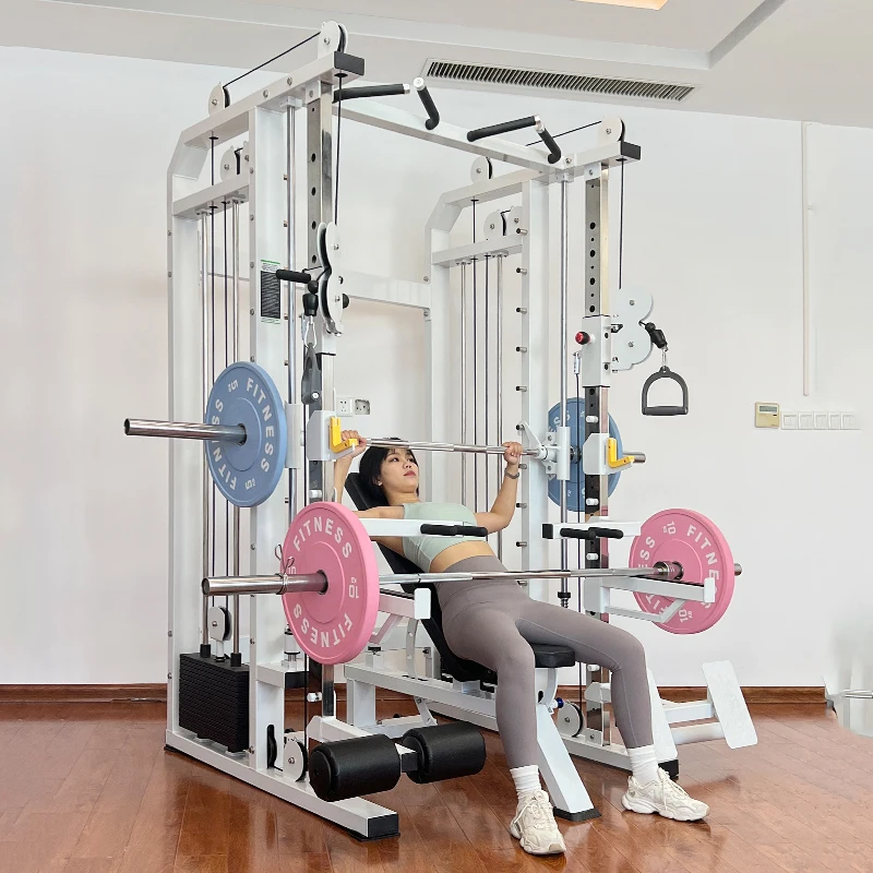 Multi-functional Smith Machine and Power Rack Commercial Grade Steel Gym Equipment 360KG for Commercial Gym