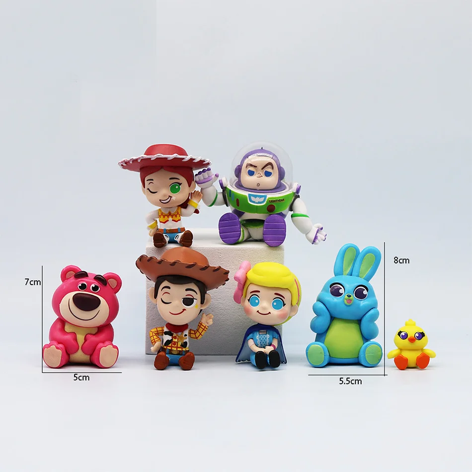 Disney Toy Story 4 Woody Buzz Lighty Forky Rex Action Figures Collection Mini Dolls Kids Toys Model for Children Gift