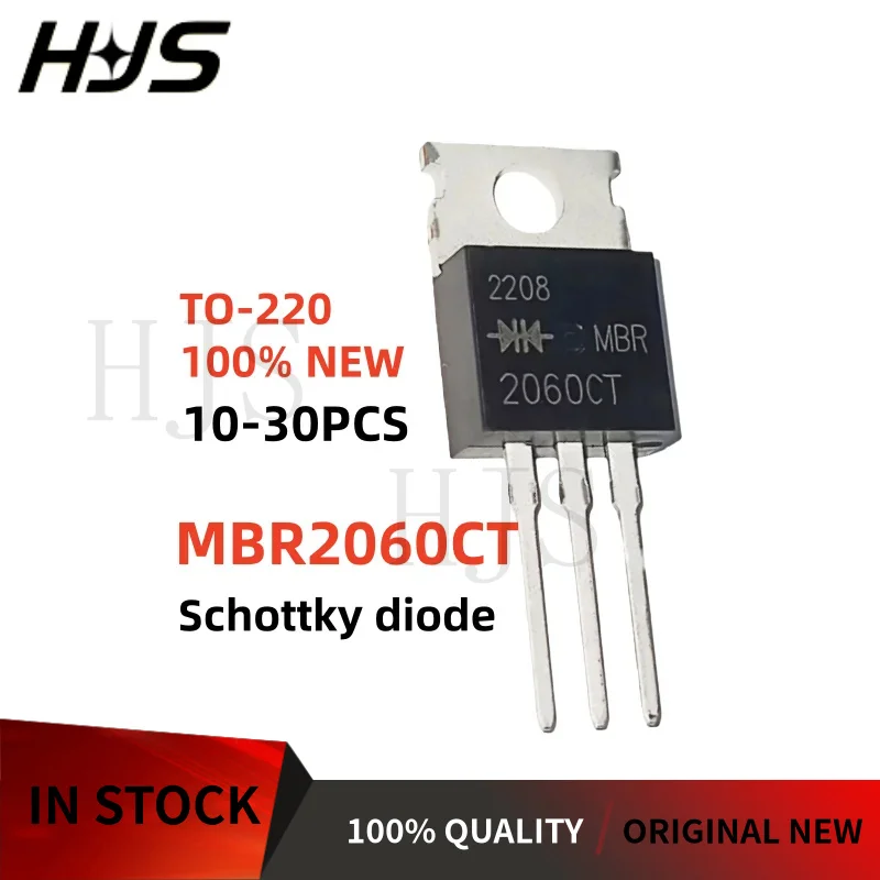 

10-20-30 шт. новый выпрямительный диод Шоттки MBR2060CT MBR 2060CT MBR2060 TO-220 в наличии