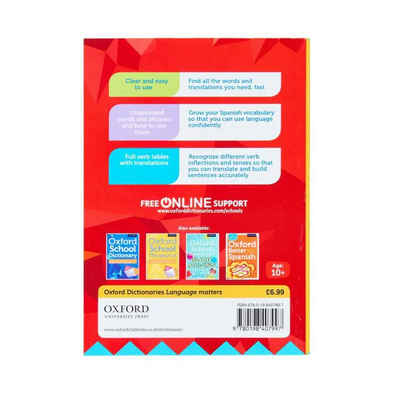 Oxford School Spanish Dictionary Oxford Dictionaries Oxford University Press 9780198407997 Book