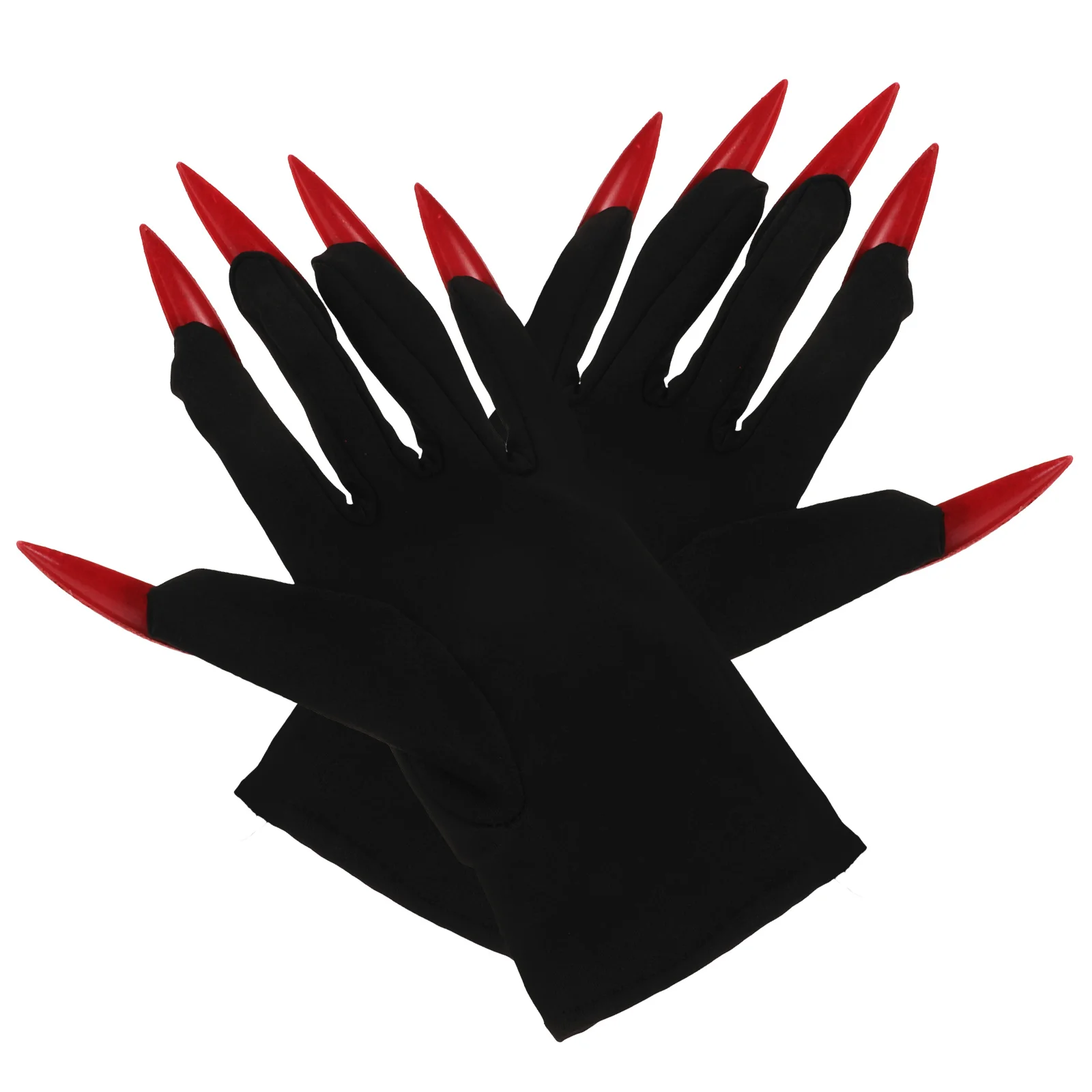 1 par de guantes con garra de fantasma de Halloween, guantes largos para uñas de bruja, accesorios ligeros y cómodos para fiesta de disfraces aterradores