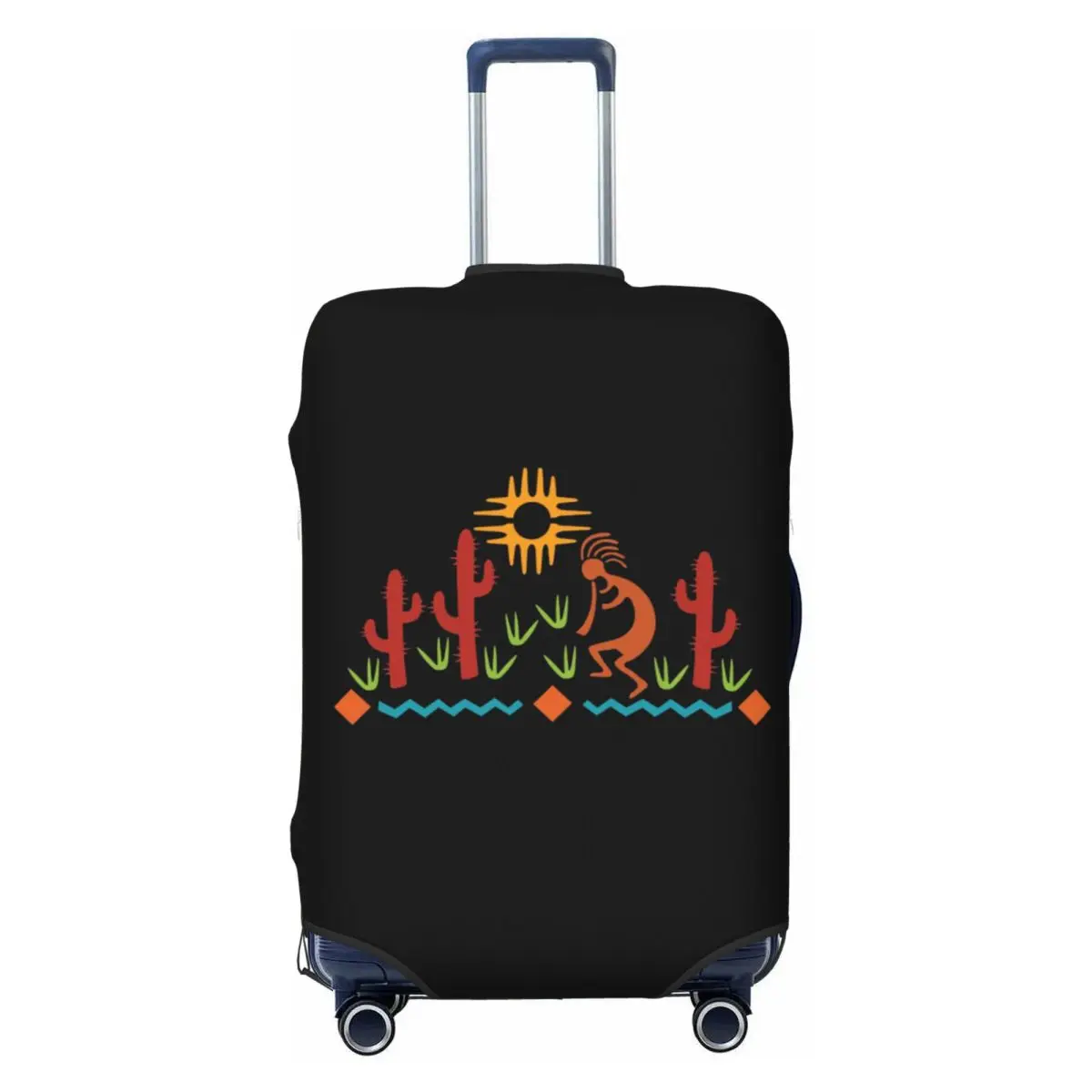 

Чехол для багажа Kokopelli в африканском племени, эластичный защитный чехол для дорожного чемодана, подходит для 18-32 дюймов