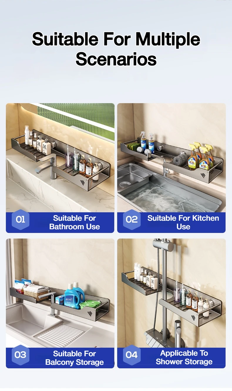 Suction-Cup Sink Organizer Shelf — product detail 13