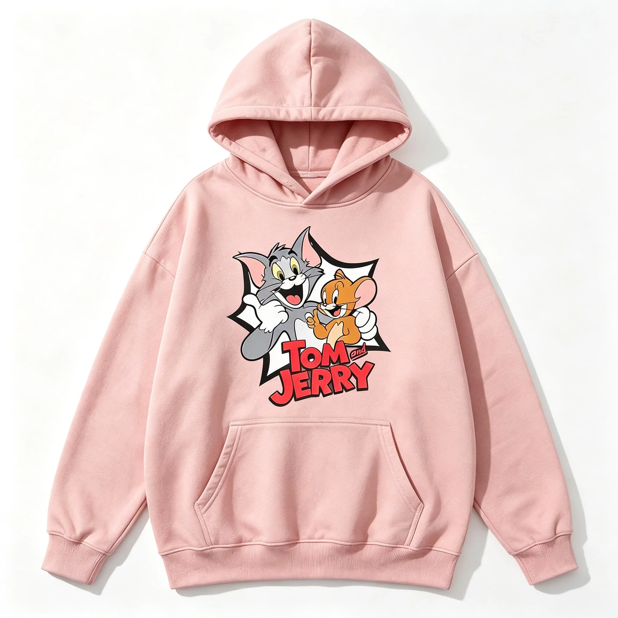 Tom und Jerry Hoodie Herren Cartoon Grafik Sweatshirt Winter Casual Streetwear Oversized Pullover Unisex Paar Mode Hoodie – Detail 13