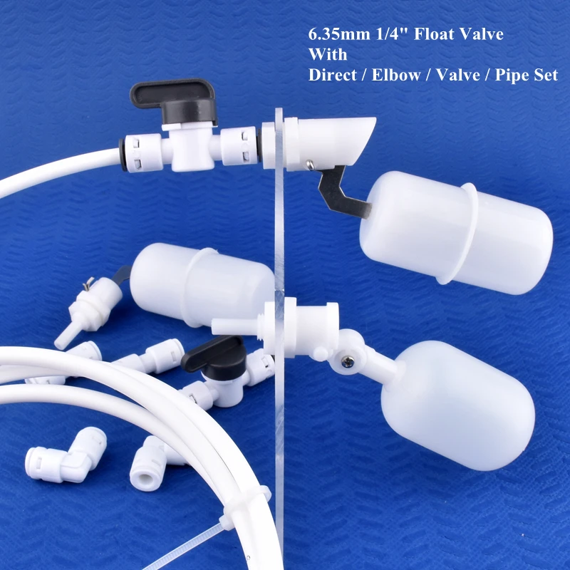 

6.35mm 1/4" Ball Float Valve Water Dispenser Floatvalve Aquarium Tank Liquid Level Controller Automatic Water Refill Adapter