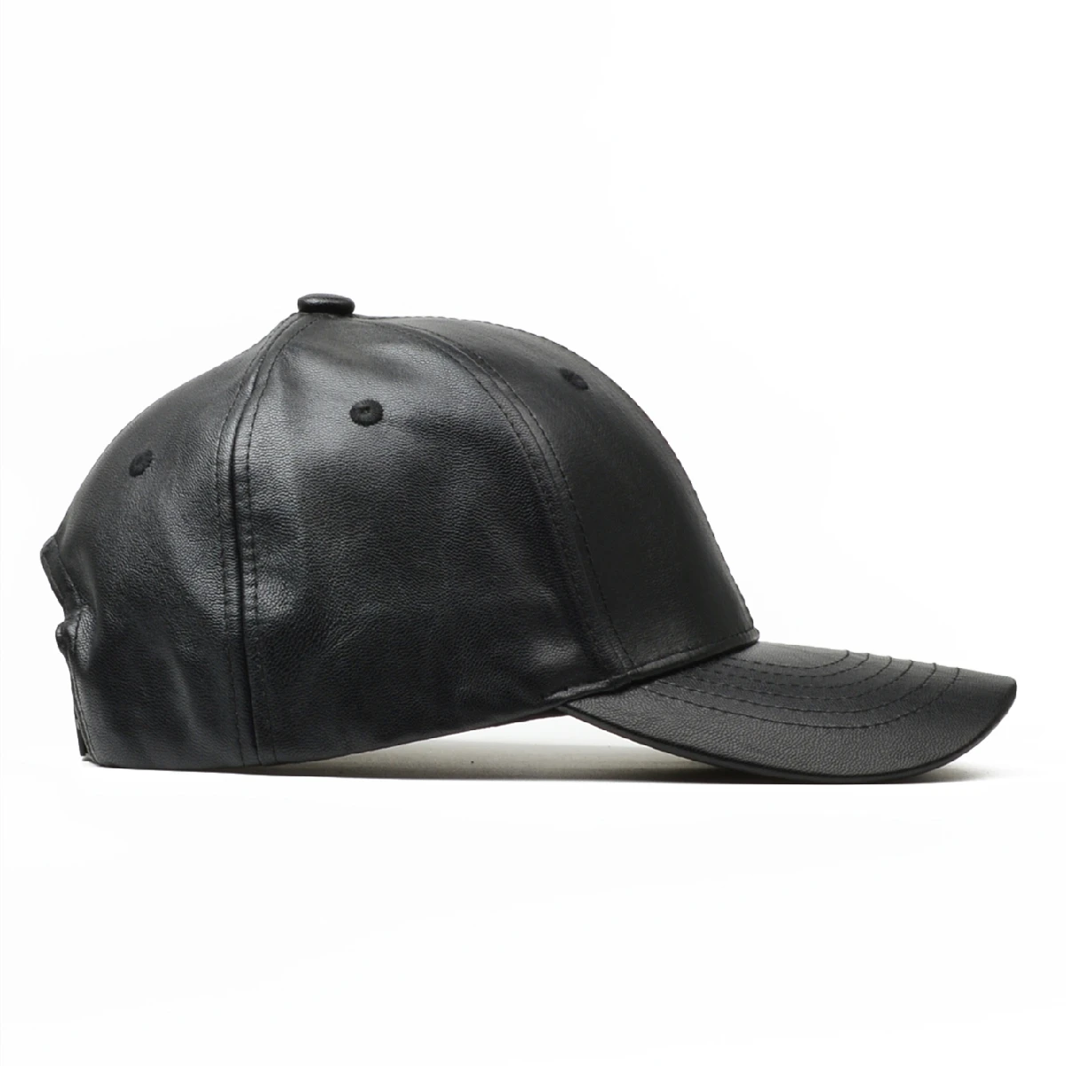 Black Leather Baseball Caps for Men Women High Quality Leather Caps Outdoor Bone Casquette Hip Hop Caps