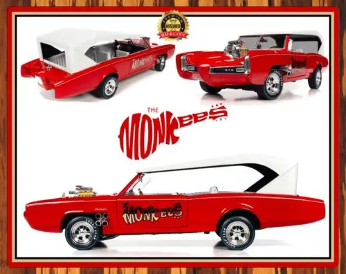 1966 Monkees - Monkeemobile GTO-металлический знак