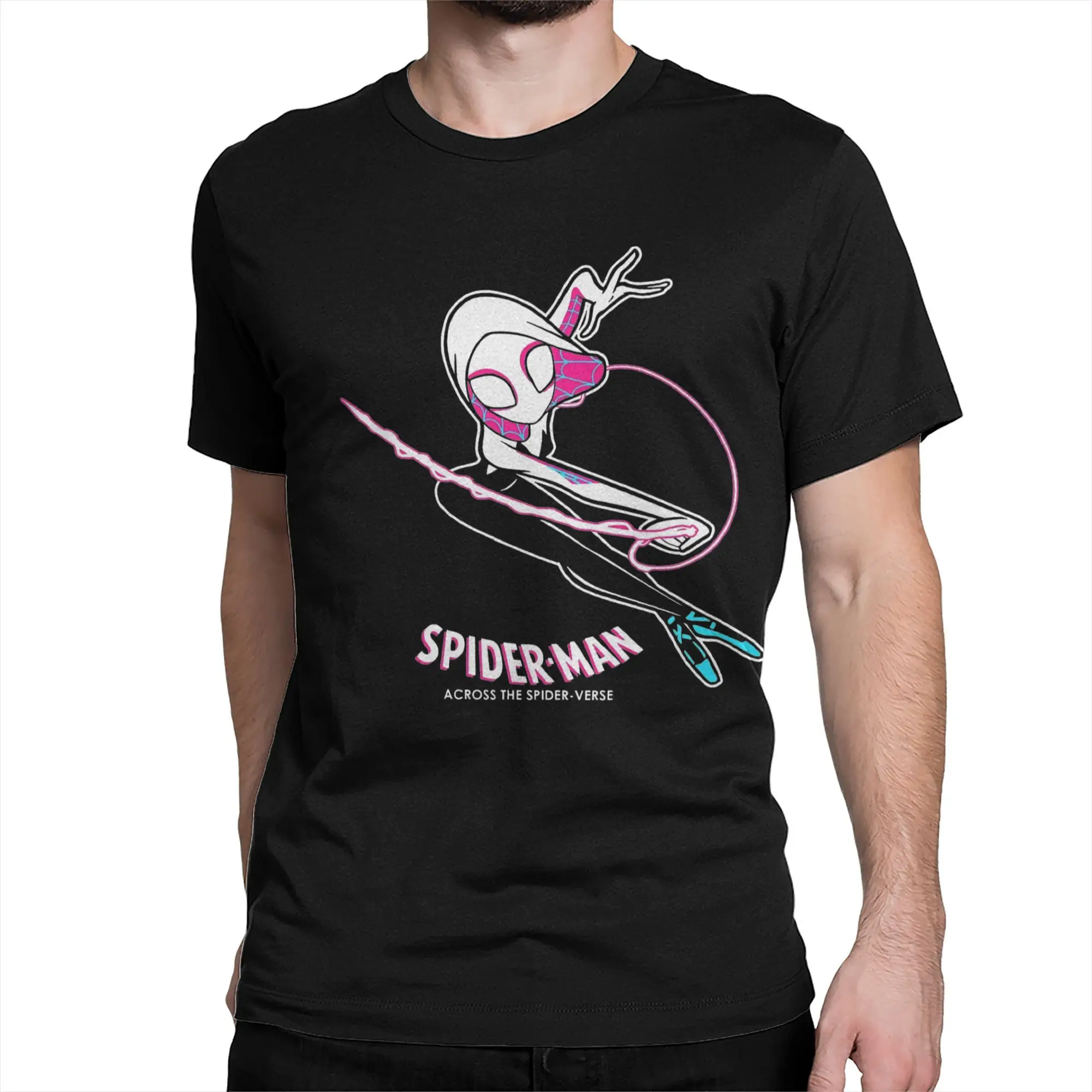 Mens Womens Spider Gwen Across the Spider Verse Shirt Cotton Print T-Shirt Spider-Gwen Clothing Outfits