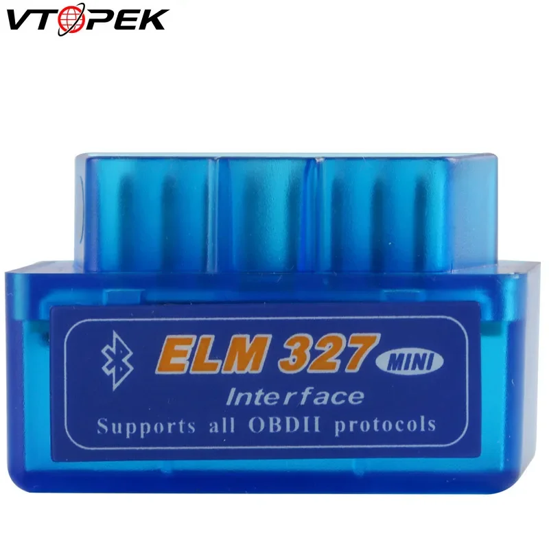 

Vtopek Bluetooth мини Elm327 OBD2 сканер OBD Автомобильный диагностический инструмент считыватель кодов для Android английские автомобильные аксессуары