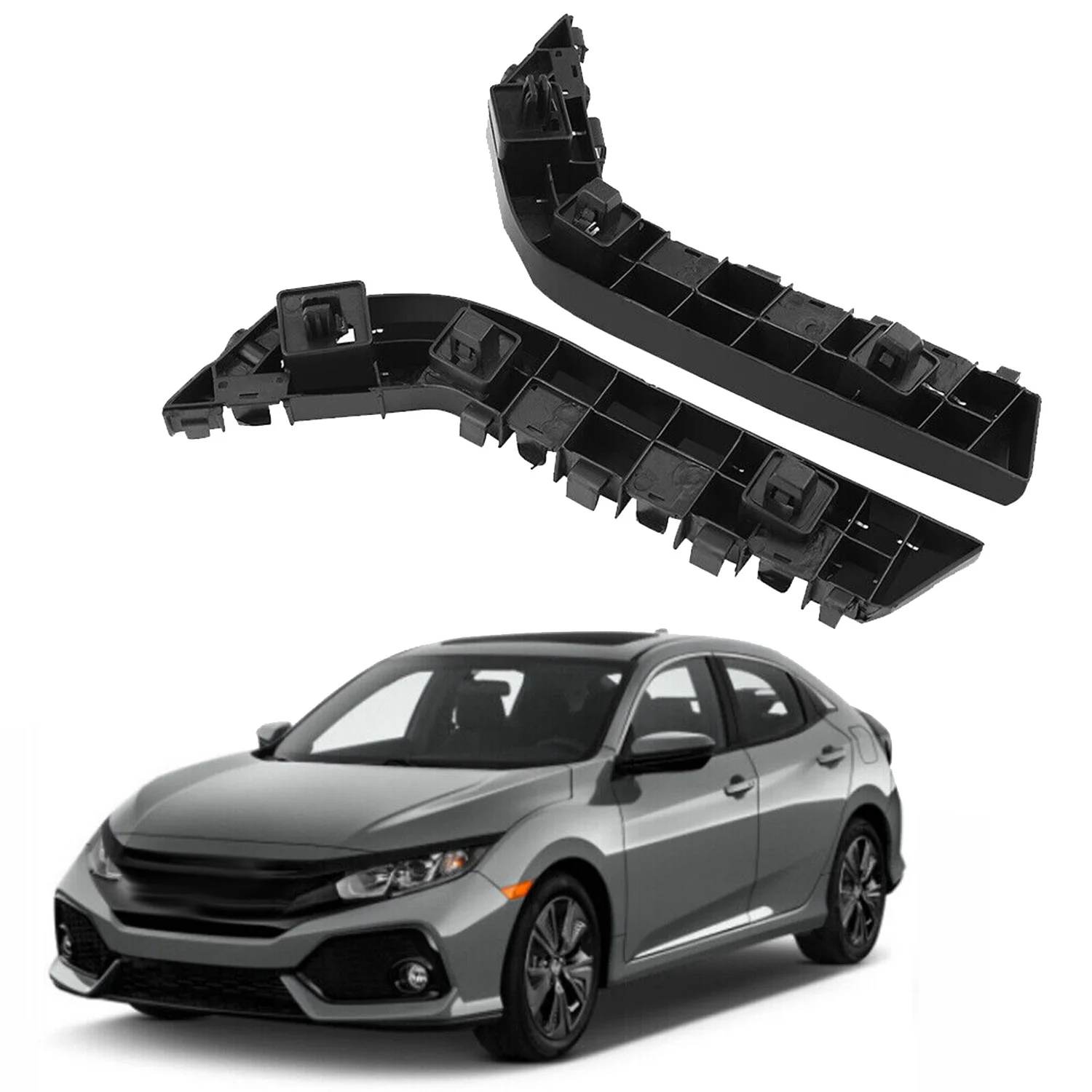 

Superior-For 2016-2021 Honda Civic Front Bumper Bracket Retainer Mount Support 1 Pair LH RH