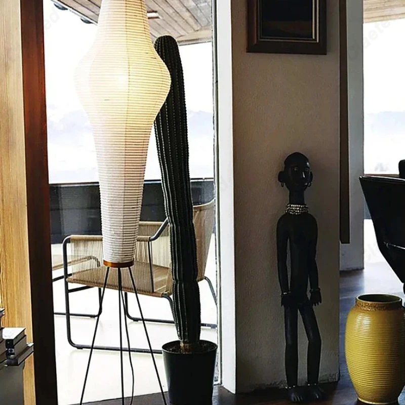 Simple and Creative LED Rice Paper Floor Lamp E27 Indoor Living Room Dining Room Bedroom Decoration Atmosphere Lighting