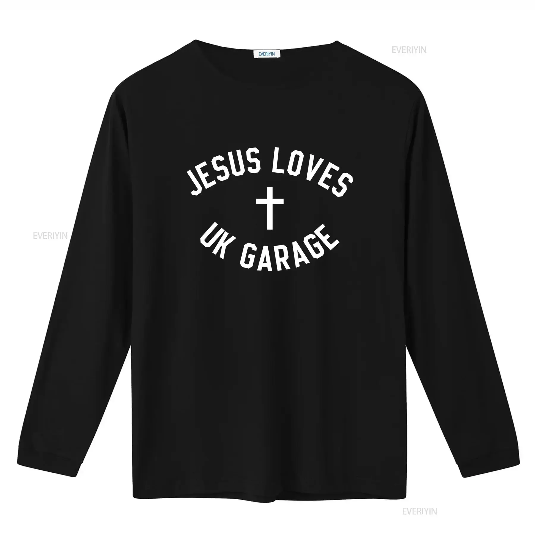 Jesus Loves Uk Garage Music British 2000 00S Noughties Hardcore House And Dj Bassline Rave Adults T Shirt vintage Washed