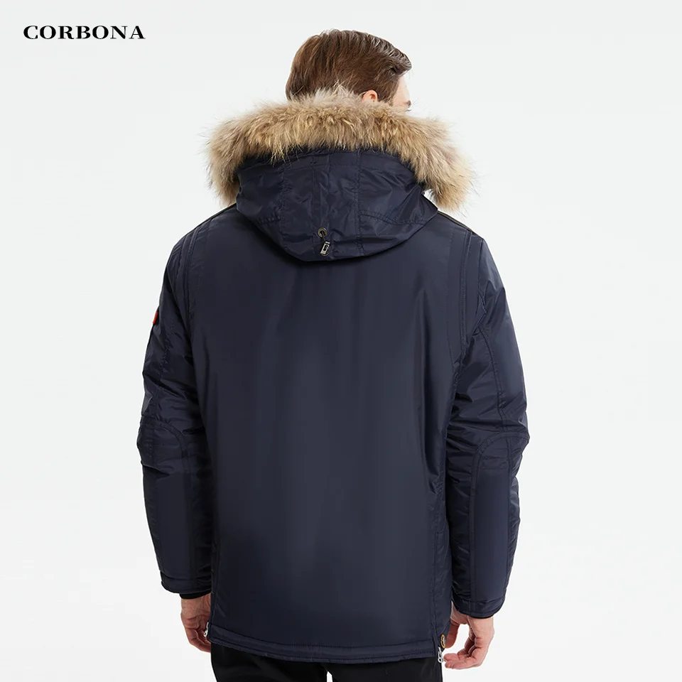 2023 CORBONA New Men\'s Jackets Winter Coat Real Ful Collar  Multifunctional Business Fashion Down Cotton Parka Thick Casual