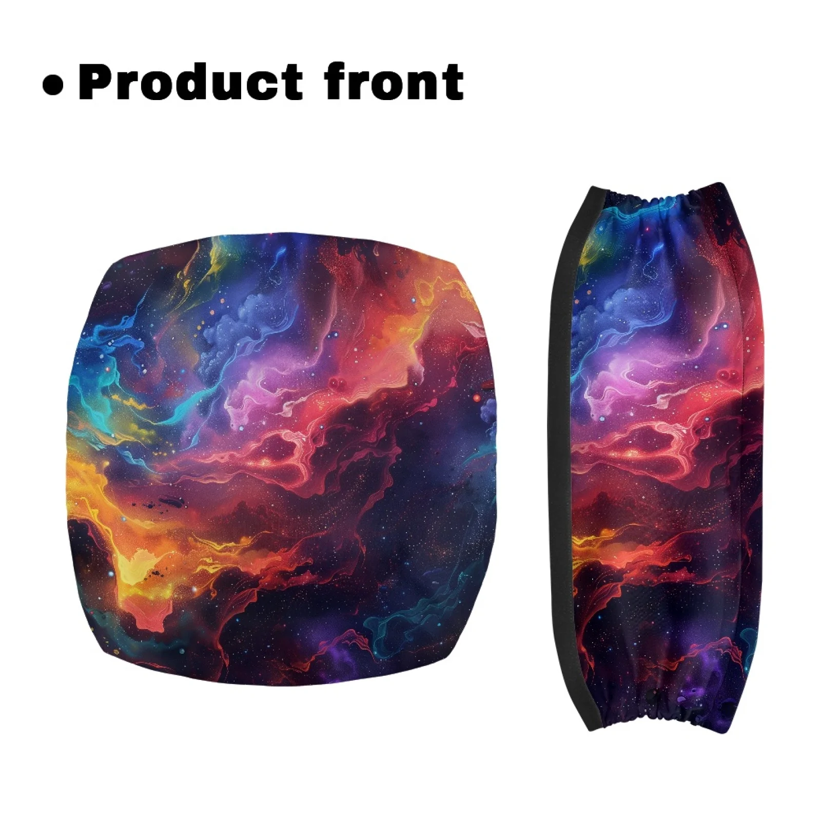 Coloranimal Galaxy Ink Pattern 2 Pieces Set Rollator Seat Cover Set Machine Washable Walker Seat Cover for Ladies