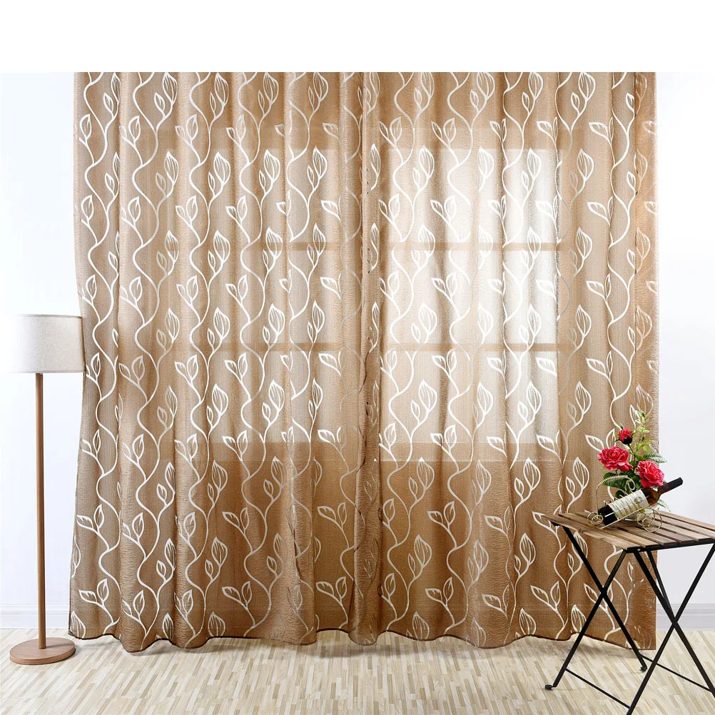 

Translucent Voile Curtains Delicate Texture Sheer Rod Pocket Window Tulle Privacy Light Hall Kitchen Bedroom Living Room Dining