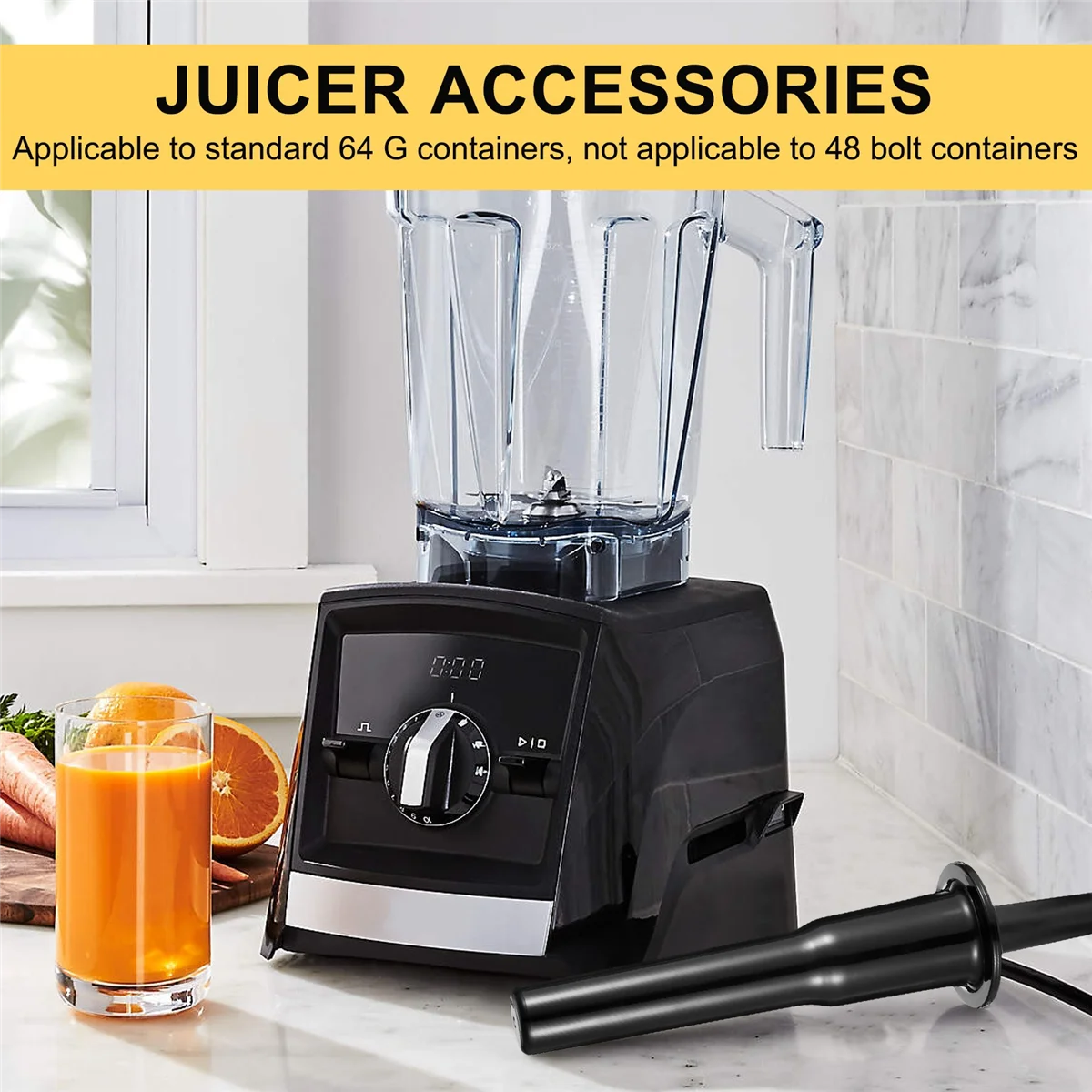 Blender Tamper Accelerator Plastic Stick Plunger for Vitamix 760/5000/5200 Blenders for Standard 64Oz Container image 5