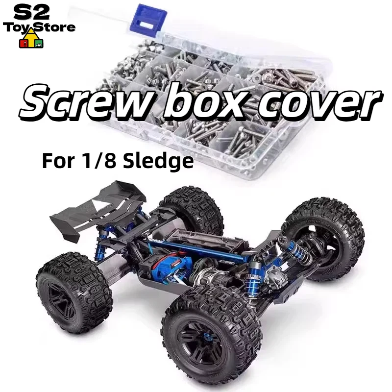 

Metal Screws Repair Kit for TRA 1/8 Sledge RC Truck Universal Screws Box Set Upgrade Replacement Parts