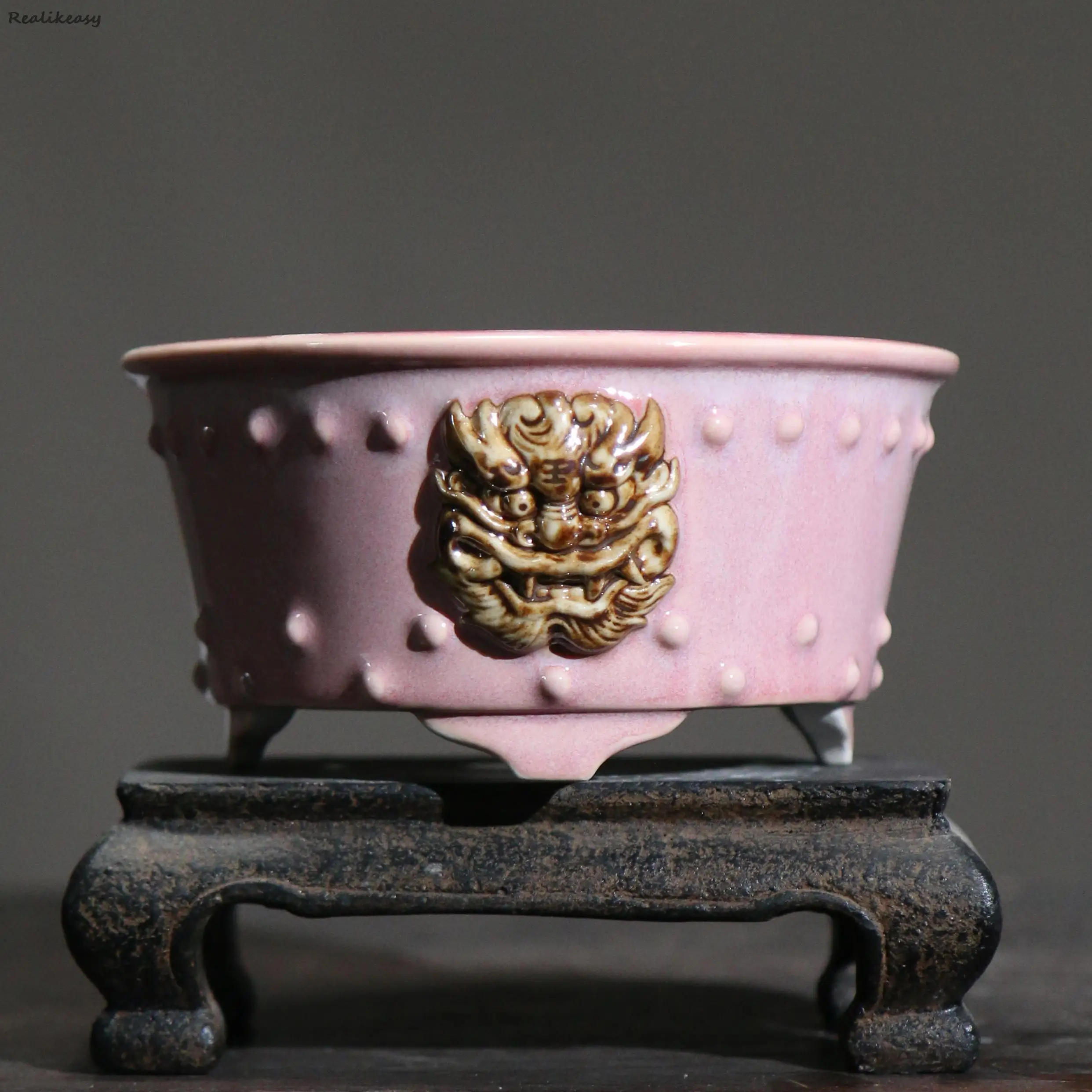 สีม่วงดอกไม้หม้อเซรามิคหม้อบอน - Japanese Garden Bonsai บทวิจารณ์และราคา