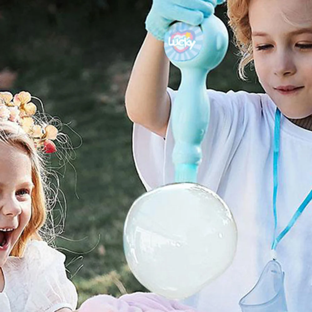 Smoke Bubble Machine (Bubble Liquid is not Included) Elastic Bubble Fog Wand with Magic Smoke Effect Bubble Blower Toys for Kids