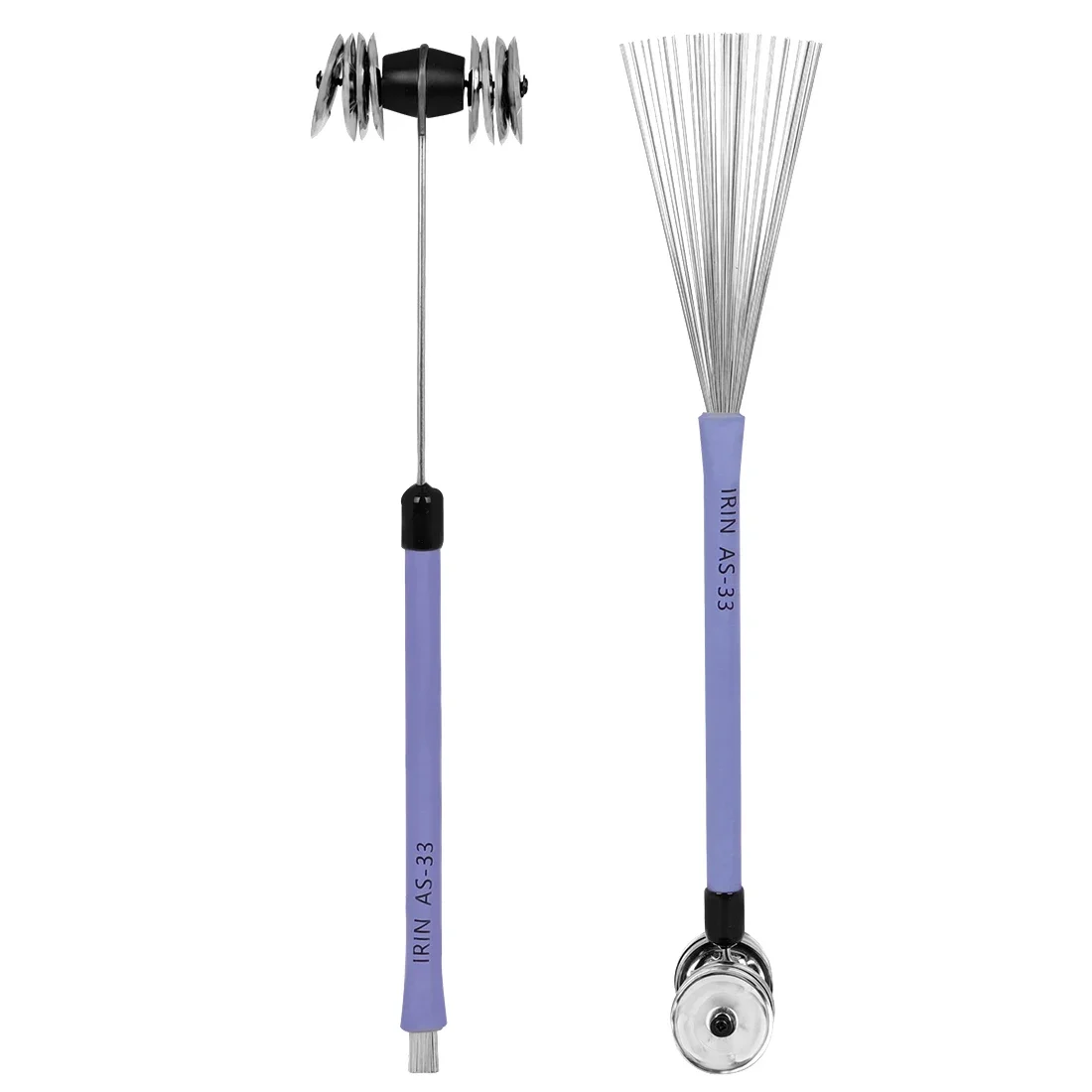 IRIN Trommelbürsten Drahttrommelbürsten für Box Drums Drumsticks Dual Purpose Rhythmus Chimes Percussion Instruments Zubehör