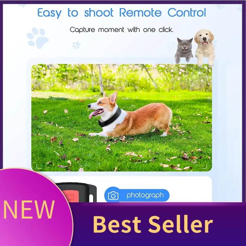 m07k-4k-30hzペット用首輪カメラ、動物vlogカメラミニアクションカメラ、ビデオ録画用犬用首輪カメラ