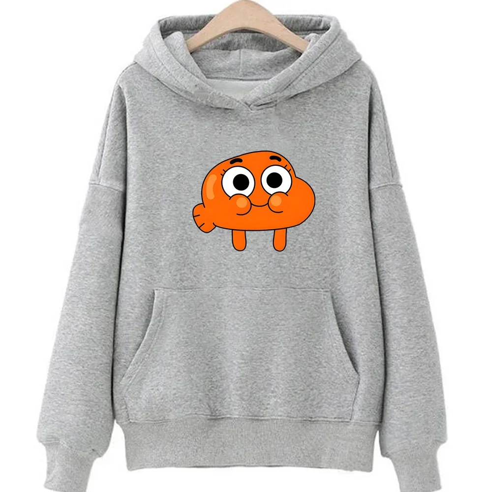 Gumball Wattersonn كارتون جرافيك مطبوعة مقنعين الرجال النساء هوديس عارضة فضفاض البلوز أربعة مواسم البلوز الشارع الشهير