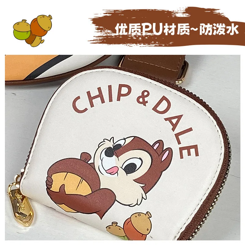 Disney Cartoon Pouch Chip e Dale Storage Bag portafoglio carino pacchetto di carte di grande capacità borse per cellulari portamonete Kawaii