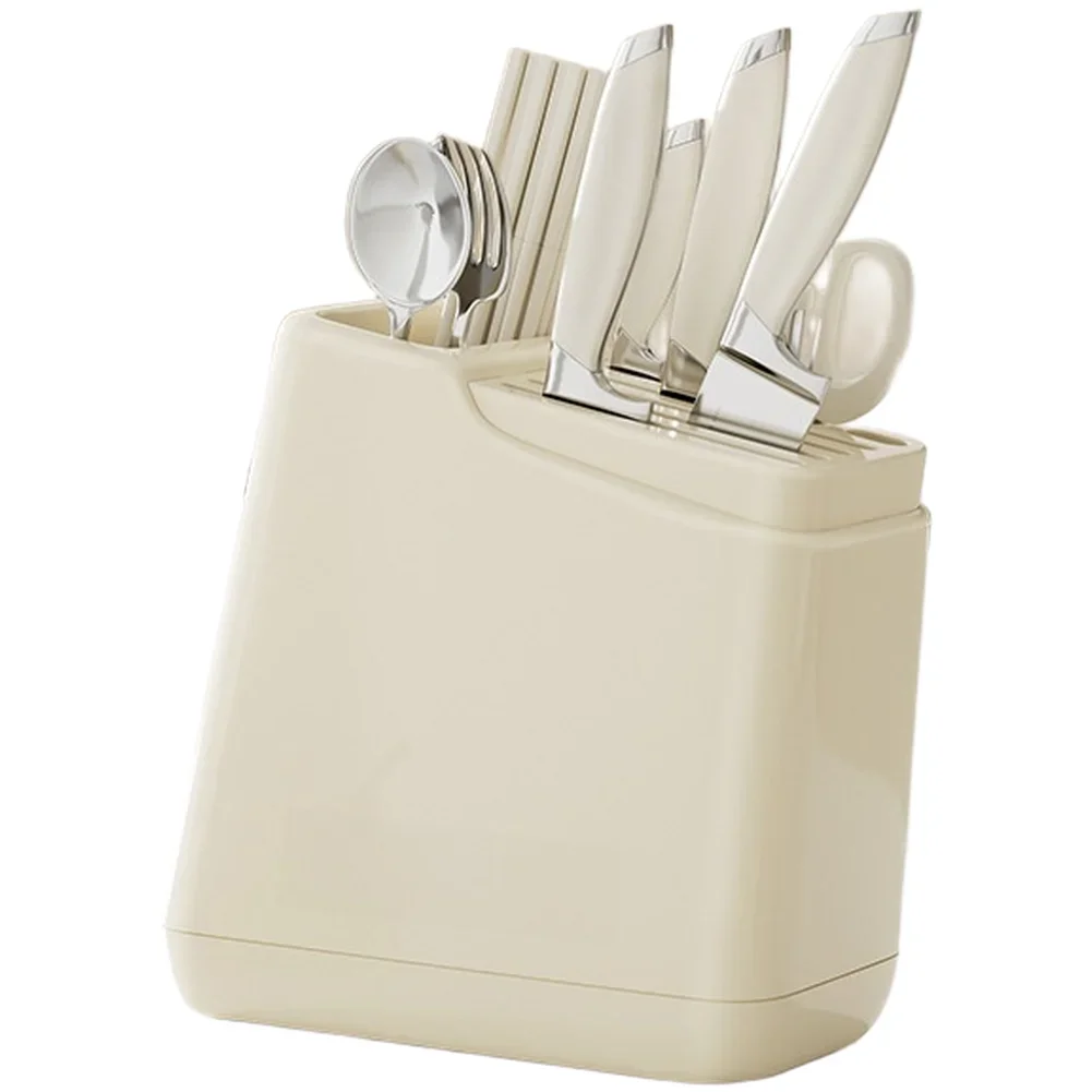 ABS Plastic Utensil Rack for Countertop with Thoughtful Slot Spacing to Accommodate Various Tool Sizes and Shapes