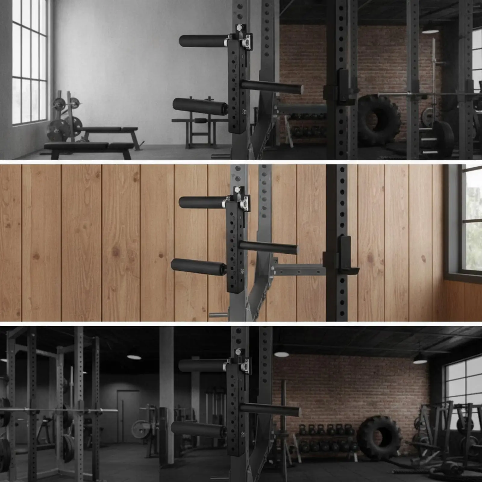 Leg Extension and Curl Attachment Space-Saving Rack-Mounted Leg Compact for