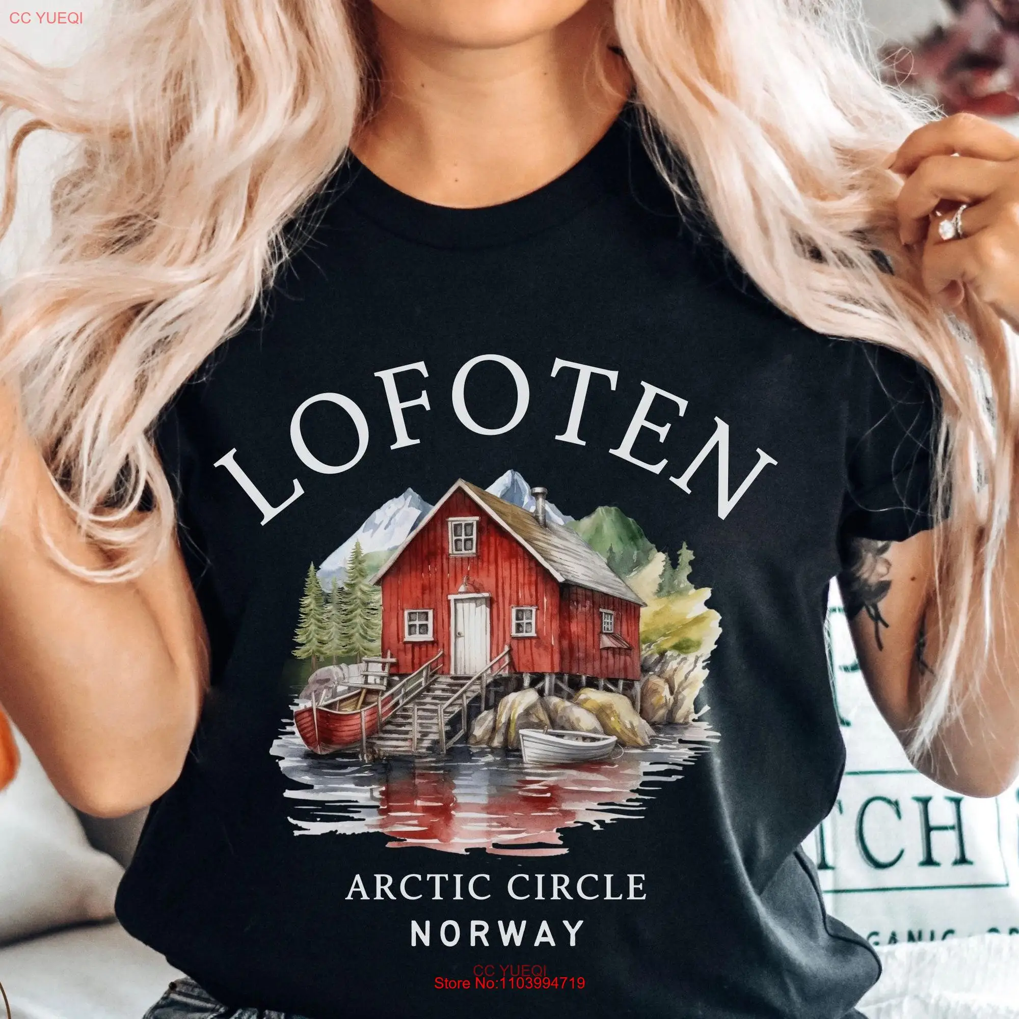 Lofoten T Shirt Norway Nordland Norwegian Arctic Circle  long or short sleeves