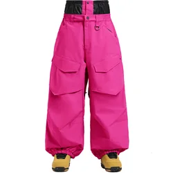 GSOU SNOW Ski Pant for Men and Women Thermal Snowboarding Overalls Outdoor Trousers Waterproof Sports Mountain Skiing Snow Pants