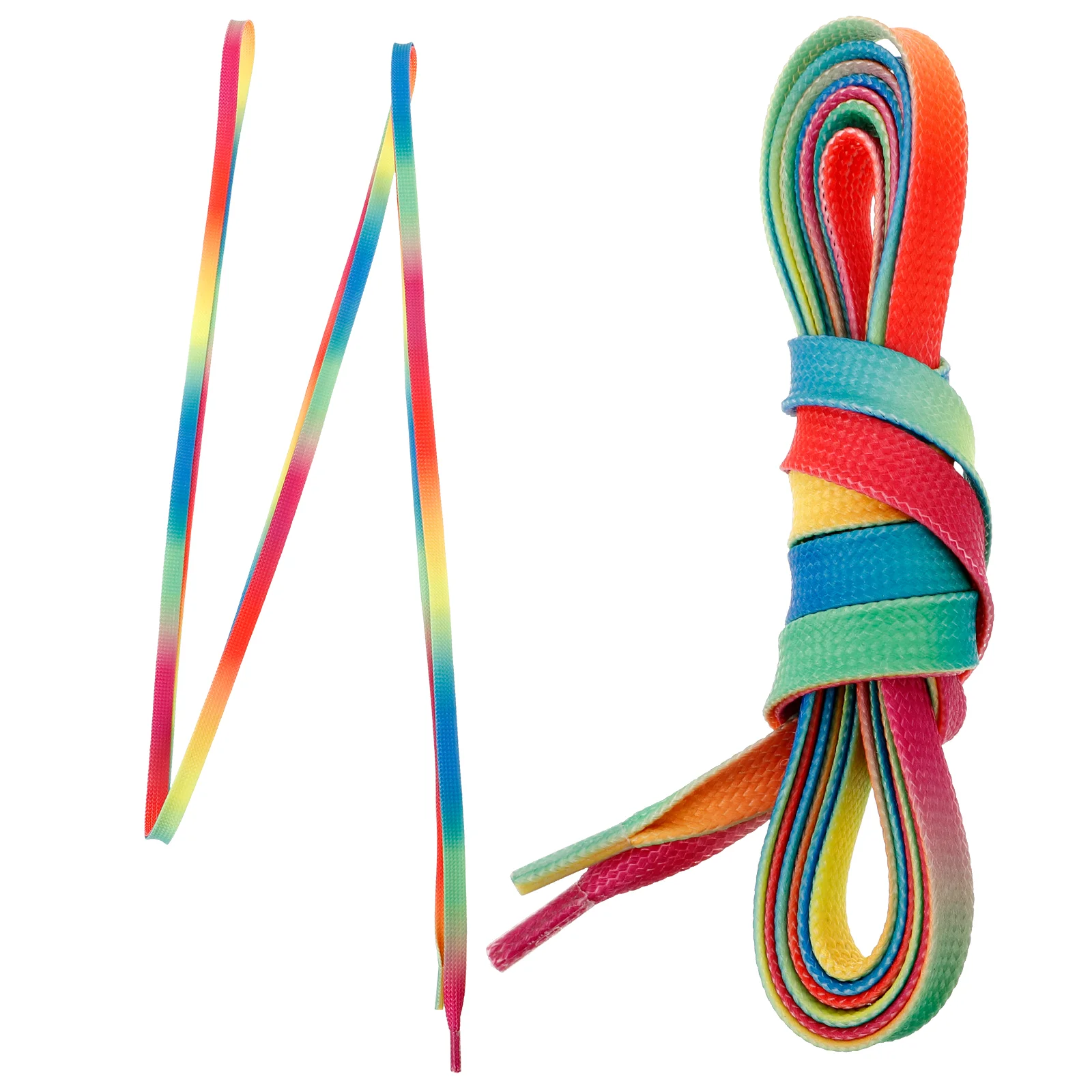 Rainbow Gradient Skate Laces 96 Inches Waxed Replacement Hockey Roller Sports Shoe Accessories Sneaker Strings