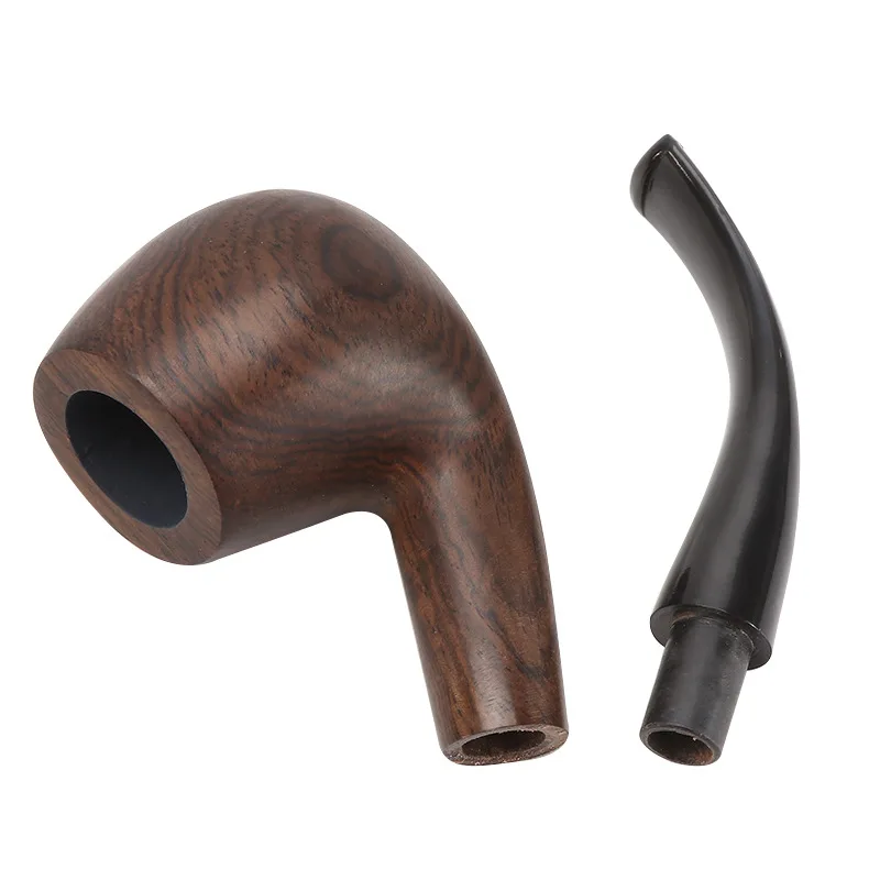 1Pc Wood Pipe Smoking Pipes Portable Smoking Pipe Herb Tobacco Pipes Grinder Smoke Gifts Black/Coffee