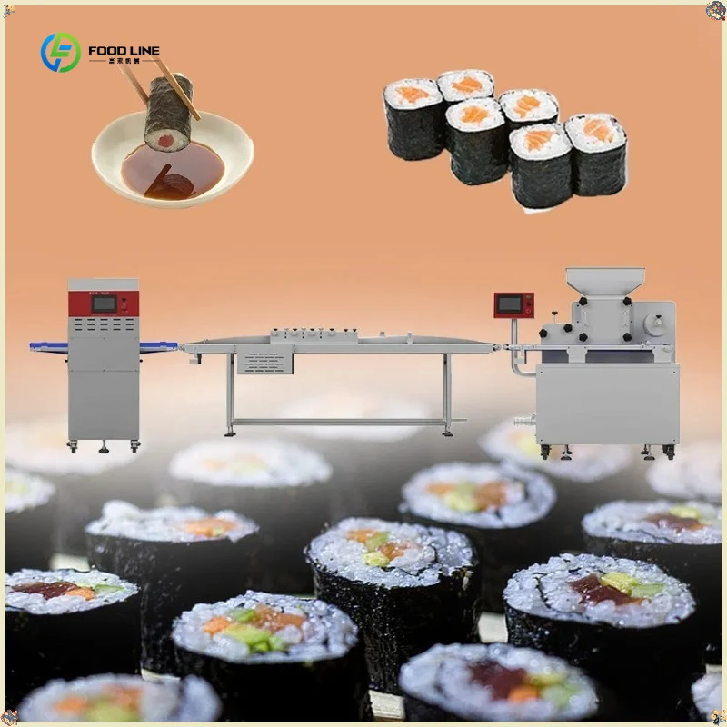 Commercial Sushi Making Production Line Large Capacity Labor Saving FL Customized Sushi Production Equipment