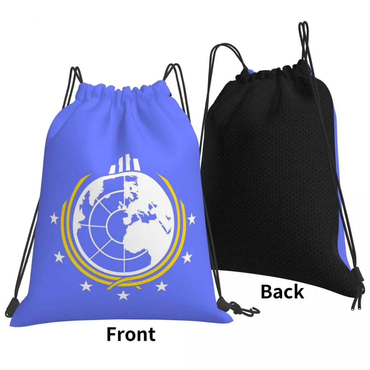 Into Hell Liberty Diving Earth For Super Backpacks Casual Drawstring Bags Sports Bag Book Bags for Man Woman School